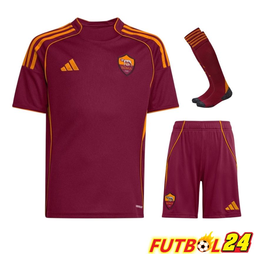Camisetas De Futbol AS Roma Primera (Cortos + Calcetines) 2025/2026