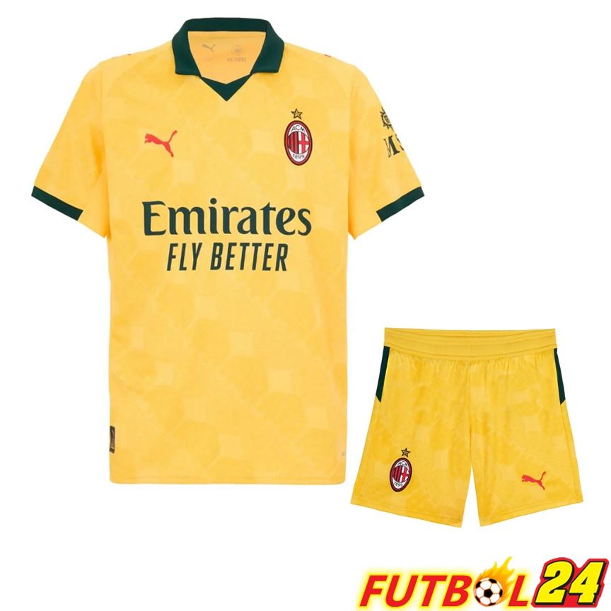 Camisetas De Futbol AC Milan Tercera + Cortos 2025/2026