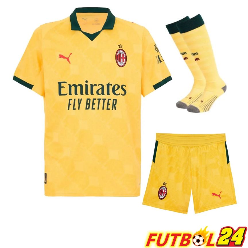 Camisetas De Futbol AC Milan Tercera (Cortos + Calcetines) 2025/2026