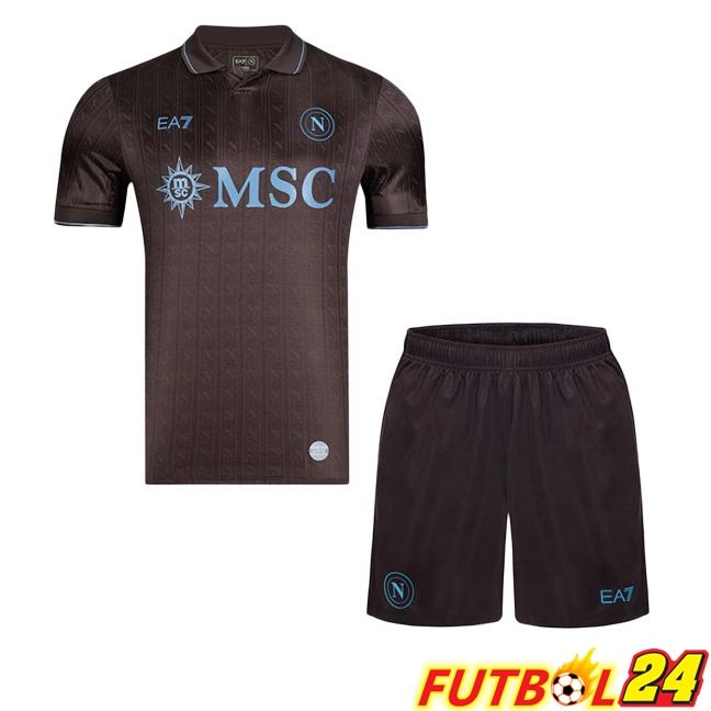 Camisetas De Futbol SSC Napoli Ninos Tercera Marrón 2025/2026