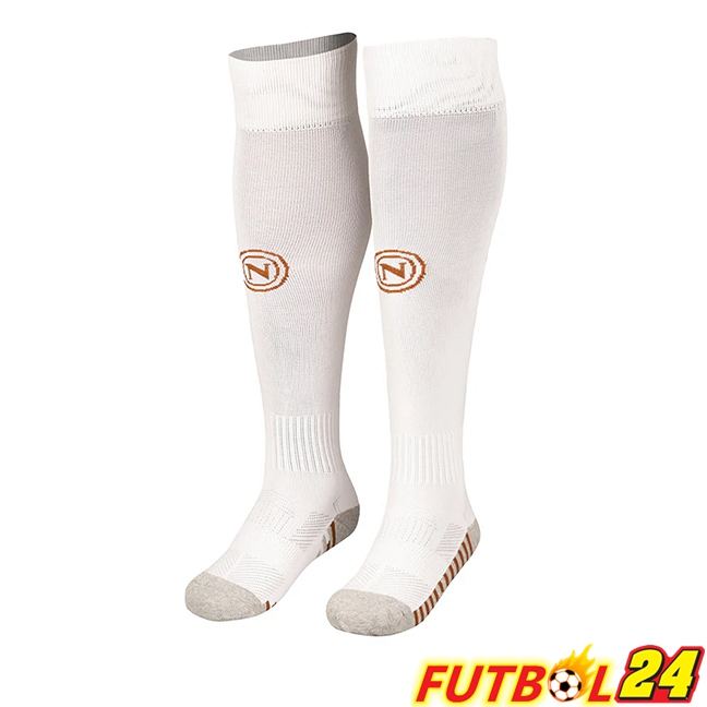 Calcetines De Futbol SSC Napoli Segunda Blanco 2025/2026