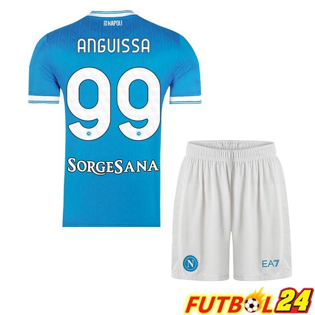 Camisetas De Futbol SSC Napoli (André-Frank Anguissa 99) Ninos Primera Azul 2025/2026