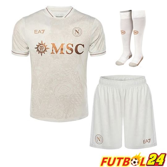 Camisetas De Futbol SSC Napoli Segunda (Cortos + Calcetines) 2025/2026