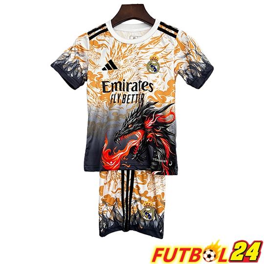 Camisetas De Futbol Real Madrid Ninos Edición Especial Naranja 2025/2026