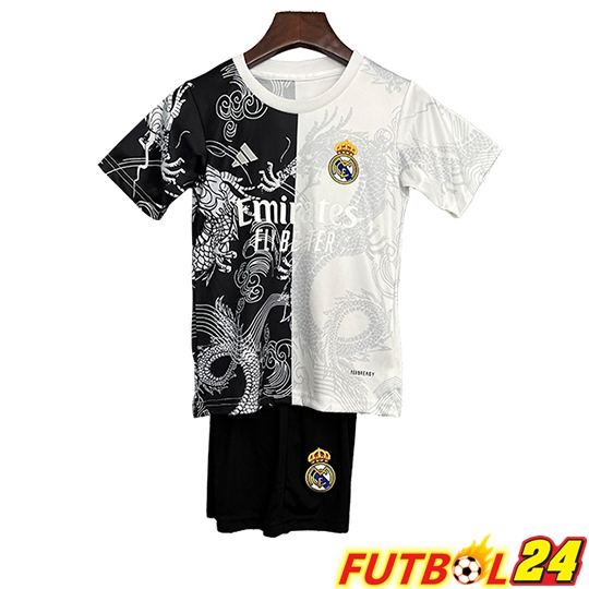 Camisetas De Futbol Real Madrid Ninos Edición Especial Negro/Blanco 2025/2026