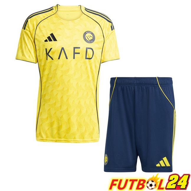 Camisetas De Futbol Al-Nassr FC Ninos Primera Amarillo 2025/2026