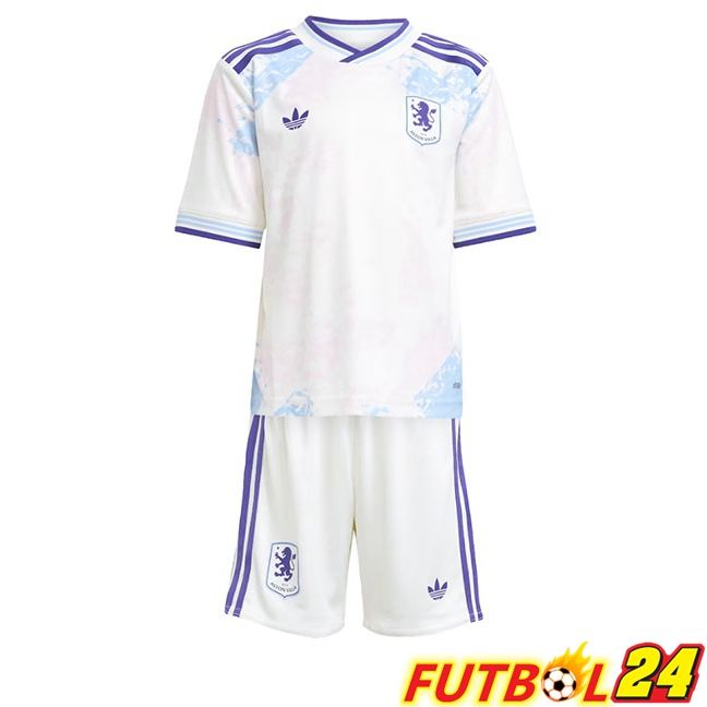Camisetas De Futbol Aston Villa Ninos Tercera Blanco 2025/2026