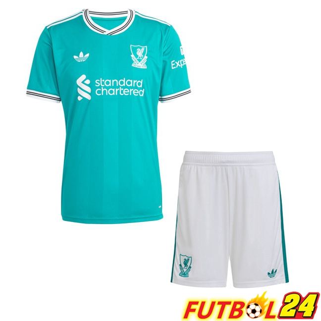Camisetas De Futbol FC Liverpool Ninos Tercera Verde 2025/2026