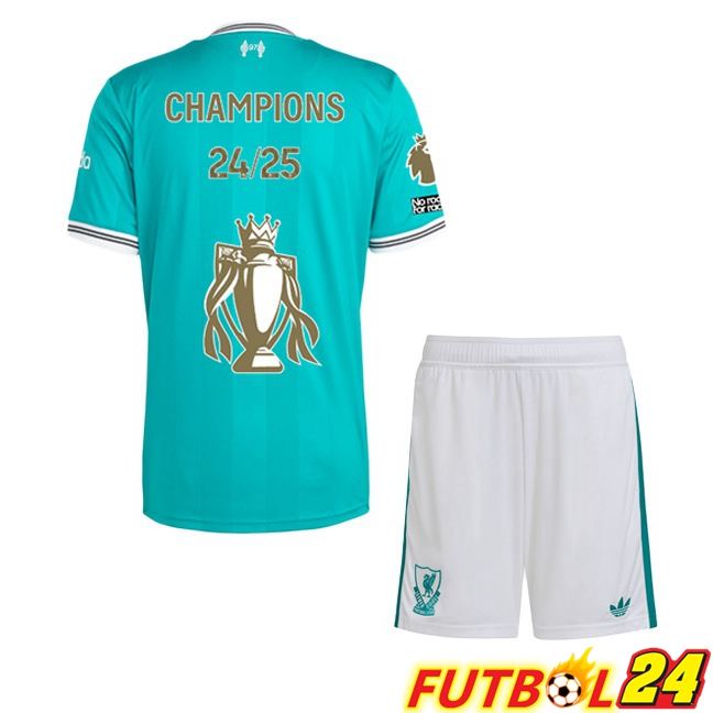 Camisetas De Futbol FC Liverpool Ninos Champions Edición Especial Tercera Verde 2025/2026