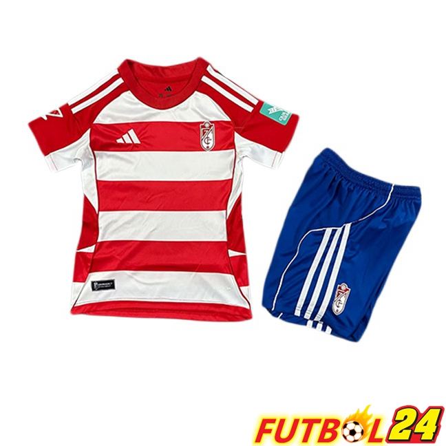 Camisetas De Futbol Granada CF Ninos Primera Rojo Blanco 2025/2026