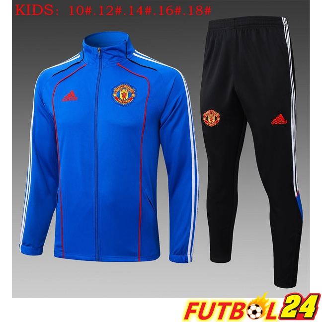 Chandal Equipos De Futbol - Chaqueta Manchester United Ninos Azul 2025/2026