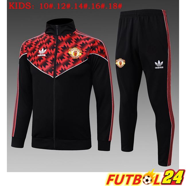 Chandal Equipos De Futbol - Chaqueta Manchester United Ninos Rojo Negro 2025/2026