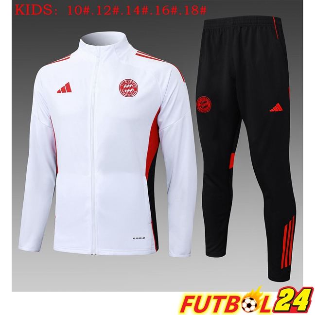 Chandal Equipos De Futbol - Chaqueta Bayern Munich Ninos Blanco 2025/2026