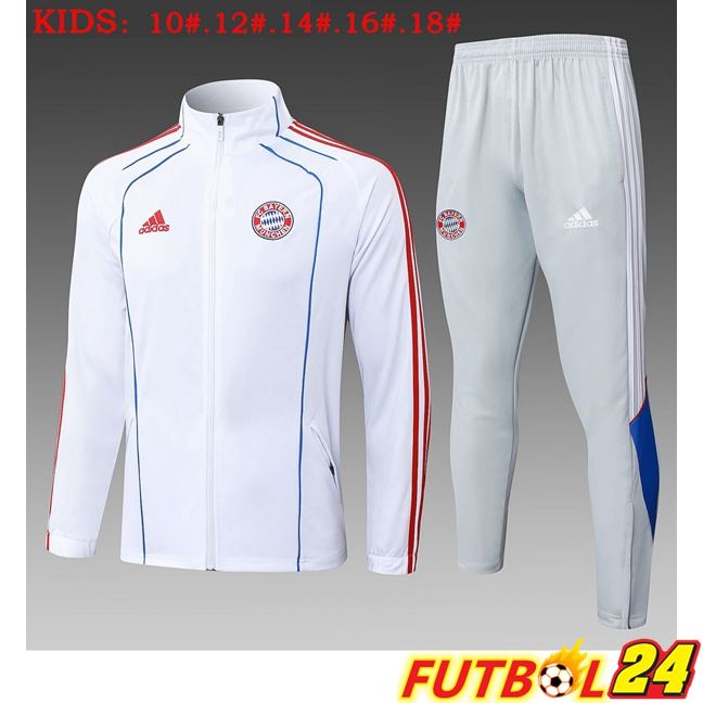 Chandal Equipos De Futbol - Chaqueta Bayern Munich Ninos Blanco 2025/2026