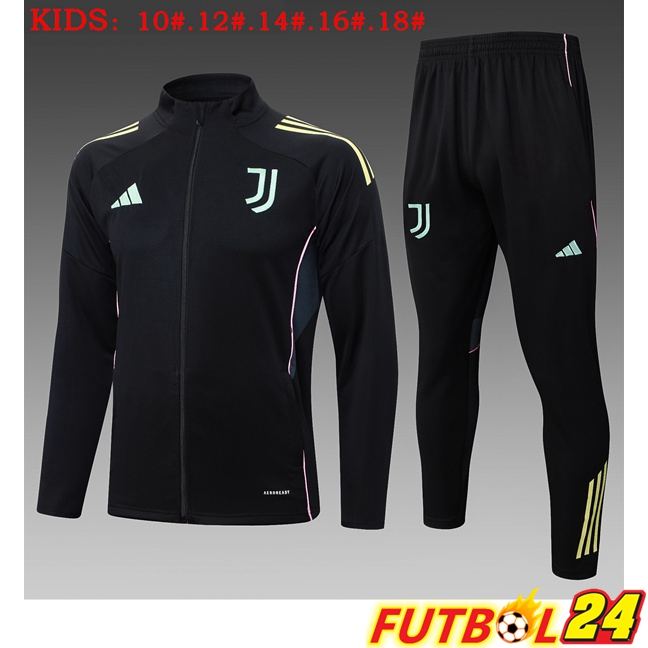 Chandal Equipos De Futbol - Chaqueta Juventus Ninos Negro 2025/2026