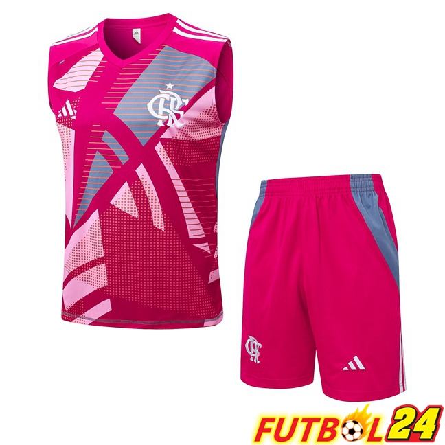 Chalecos De Futbol Flamengo + Cortos Rosado 2025/2026