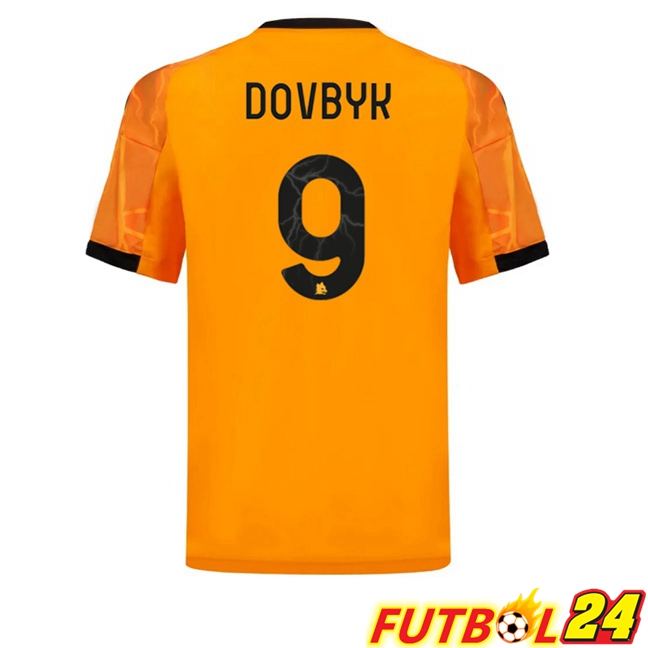 Camisetas De Futbol AS Roma (DOVBYK 9) Segunda Amarillo 2025/2026