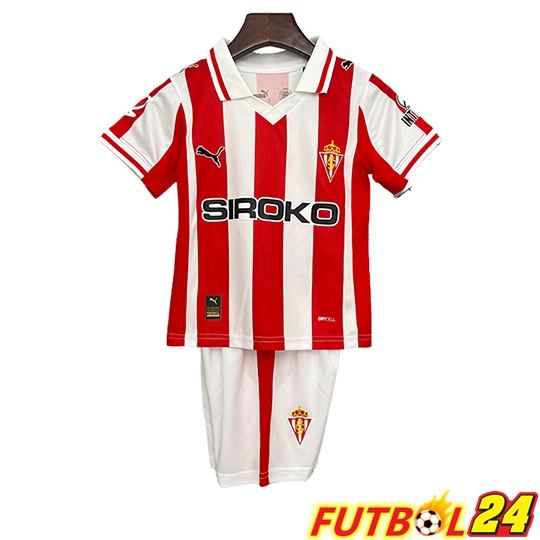Camisetas De Futbol Sporting Gijon Ninos Primera 2025/2026