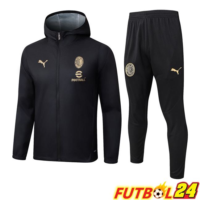 Chandal Futbol - Rompevientos AC Milan Negro 2025/2026