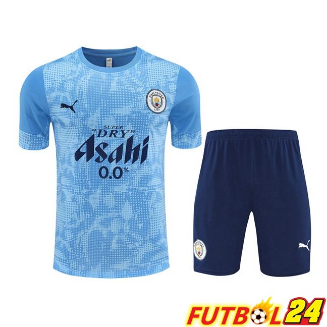 Camiseta Entrenamiento Manchester City + Cortos Azul 2025/2026