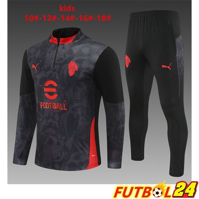 Chandal Equipos De Futbol AC Milan Ninos Negro 2025/2026