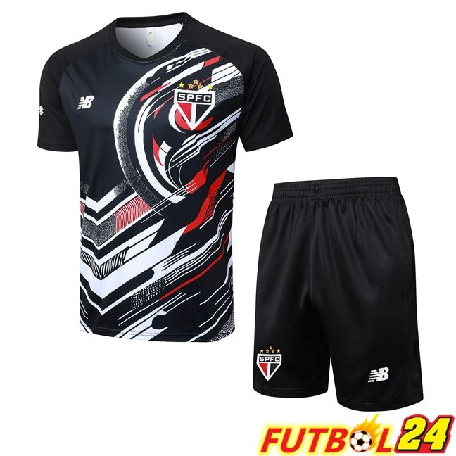 Camiseta Entrenamiento Sao Paulo FC + Cortos Negro 2025/2026