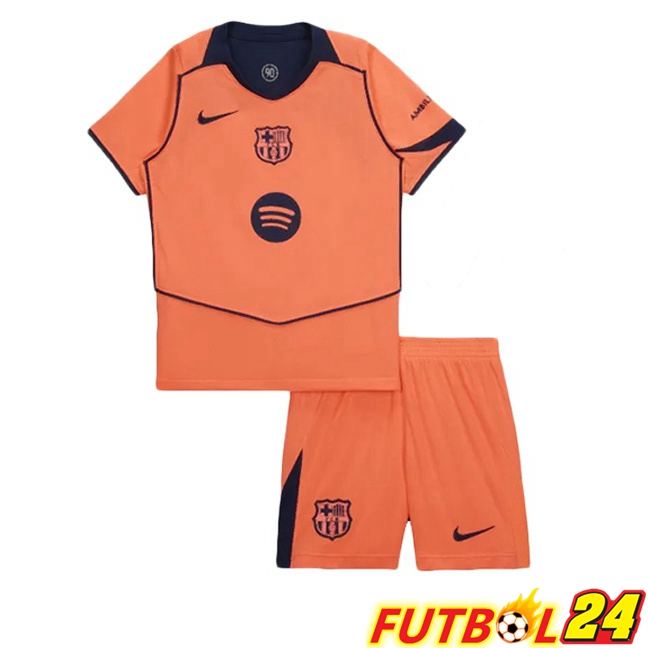 Camisetas De Futbol FC Barcelona Ninos Tercera Rojo 2025/2026