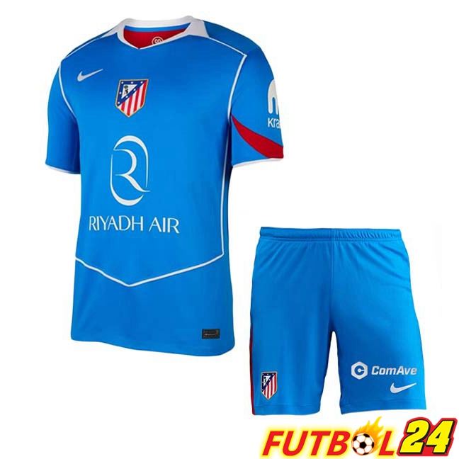 Camisetas De Futbol Atletico Madrid Ninos Tercera Azul 2025/2026
