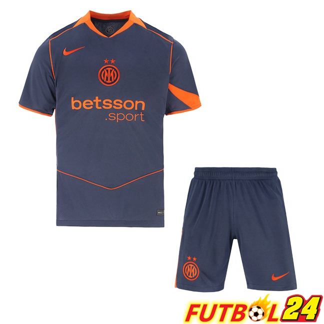 Camisetas De Futbol Inter Milan Ninos Tercera Gris 2025/2026