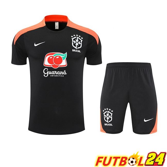 Camiseta Entrenamiento Brasil + Cortos Negro 2025/2026