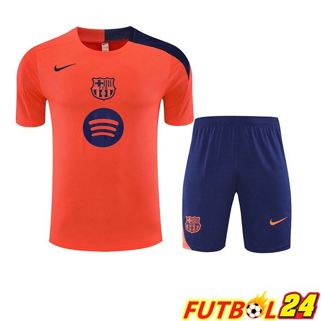 Camiseta Entrenamiento FC Barcelona + Cortos Naranja 2025/2026