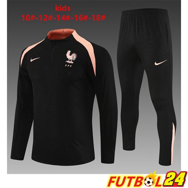 Chandal Equipos De Futbol Francia Ninos Negro 2025/2026