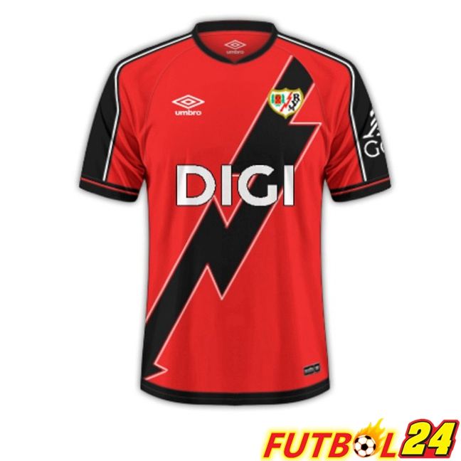 Camisetas De Futbol Rayo Vallecano Segunda Rojo Negro 2025/2026