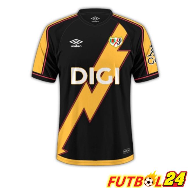 Camisetas De Futbol Rayo Vallecano Tercera Negro Amarillo 2025/2026