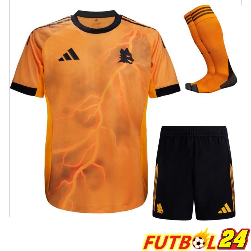 Camisetas De Futbol AS Roma Segunda (Cortos + Calcetines) 2025/2026