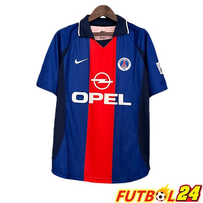 Camisetas De Futbol Paris PSG Retro Primera Azul Real Rojo 2000-2001