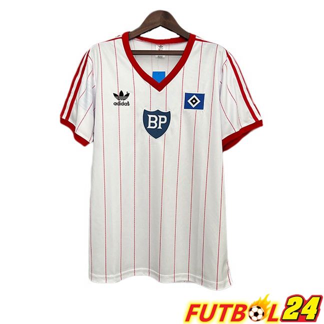 Camisetas De Futbol Hamburger SV Retro Primera Blanco 1983-1984