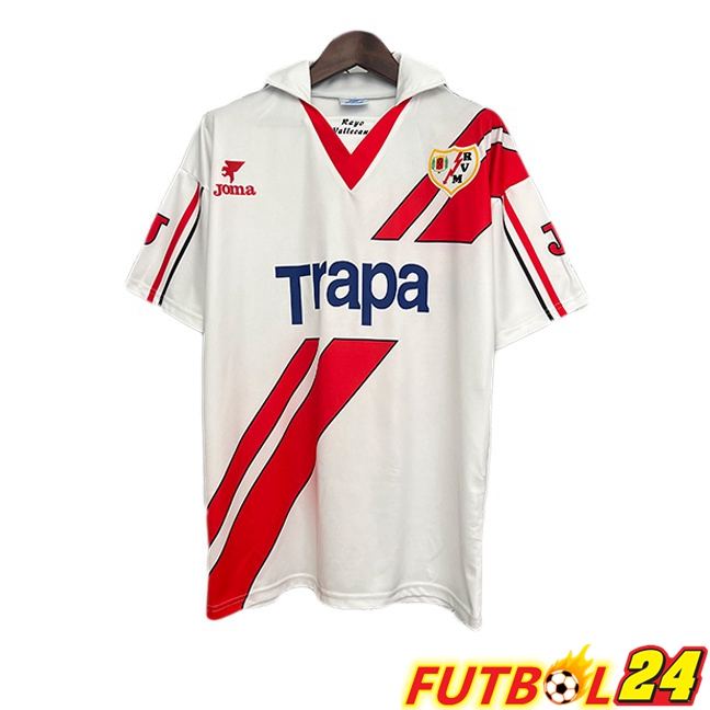 Camisetas De Futbol Rayo Vallecano Retro Primera Rojo Blanco 1997-1998