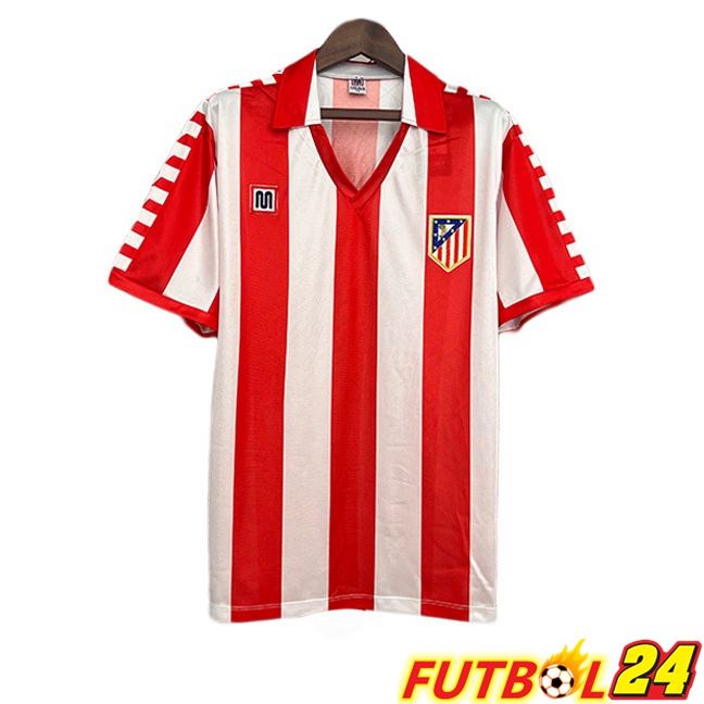 Camisetas De Futbol Atletico Madrid Retro Primera Rojo Blanco 1982-1983