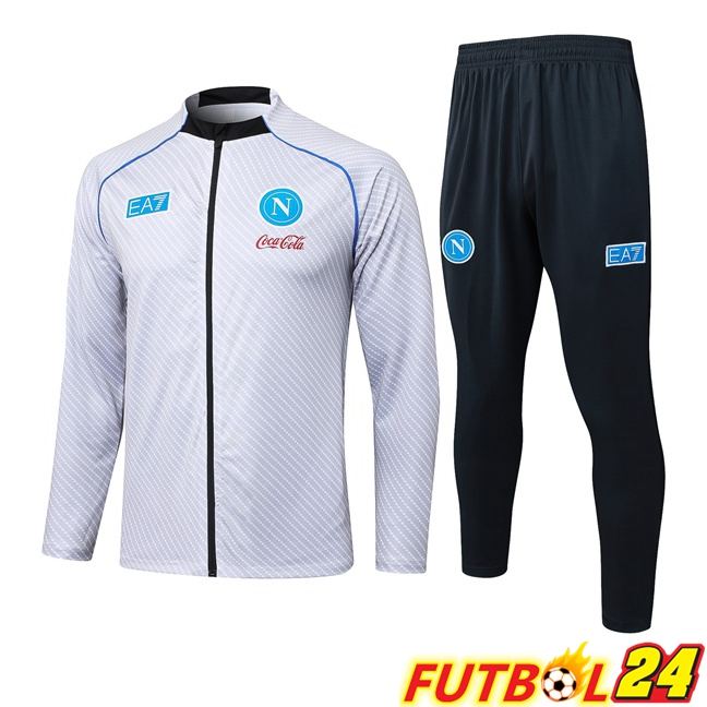 Chandal Equipos De Futbol - Chaqueta SSC Napoli Blanco 2025/2026