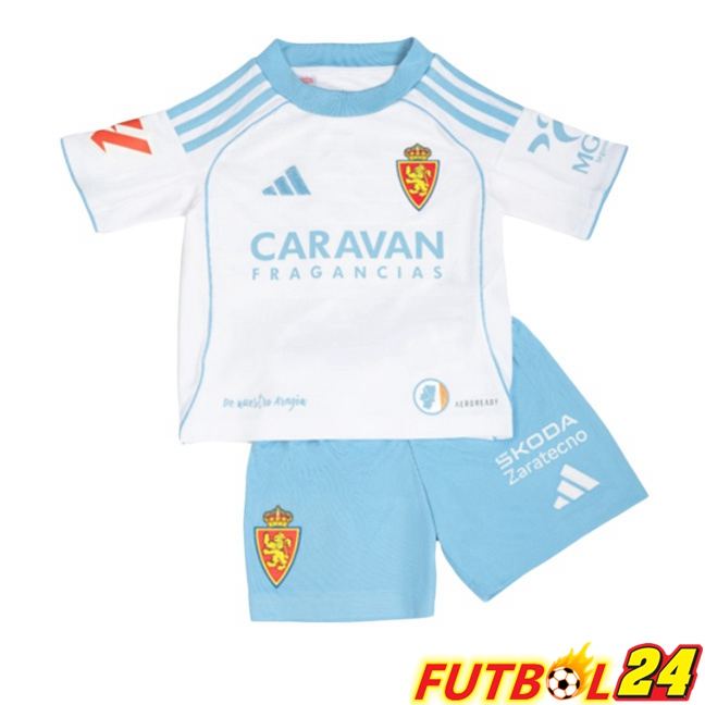 Camisetas De Futbol Real Zaragoza Ninos Primera Blanco 2025/2026