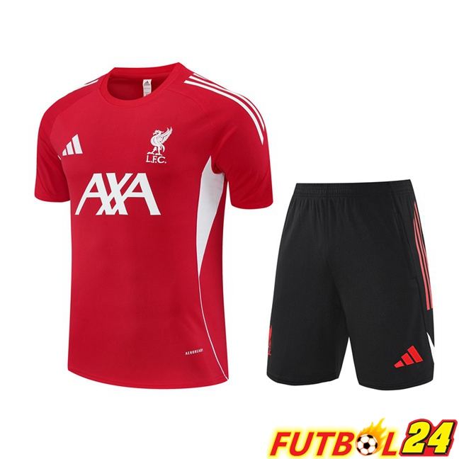 Camiseta Entrenamiento FC Liverpool + Cortos Rojo 2025/2026