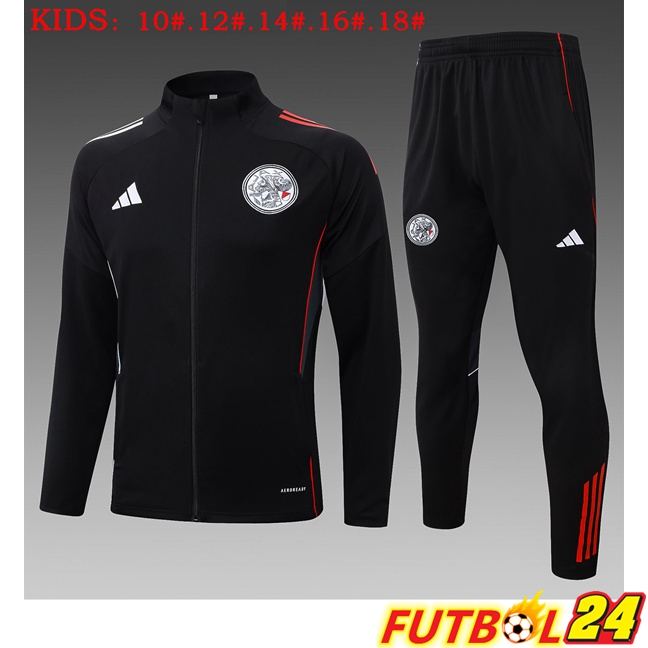 Chandal Equipos De Futbol - Chaqueta AFC Ajax Ninos Negro 2025/2026