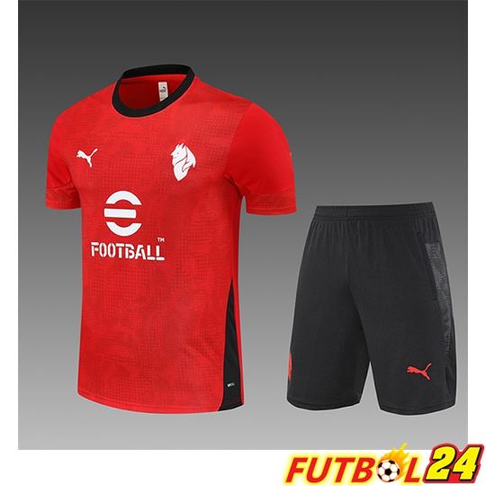 Camiseta Entrenamiento AC Milan Ninos Rojo/Negro 2025/2026