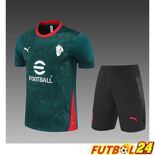 Camiseta Entrenamiento AC Milan Ninos Verde/Rojo 2025/2026
