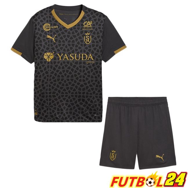 Camisetas De Futbol Stade de Reims Ninos Tercera Negro 2025/2026