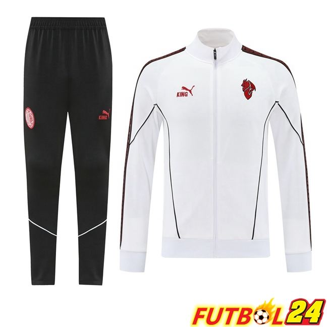Chandal Equipos De Futbol - Chaqueta AC Milan Blanco 2025/2026