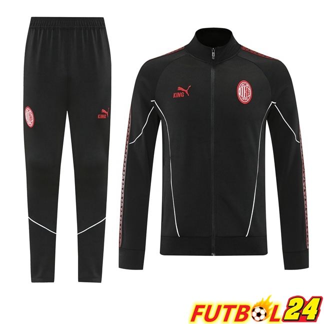 Chandal Equipos De Futbol - Chaqueta AC Milan Negro 2025/2026