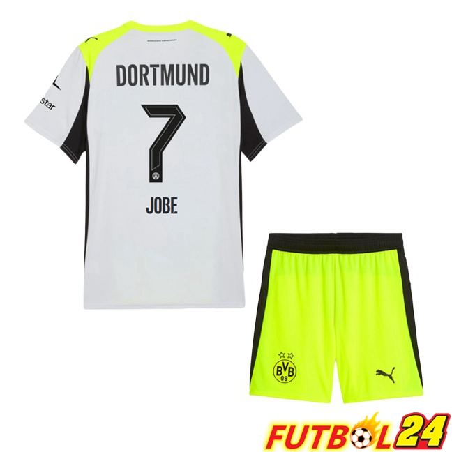 Camisetas De Futbol Dortmund BVB (Jobe 7) Ninos Segunda Gris Verde 2025/2026