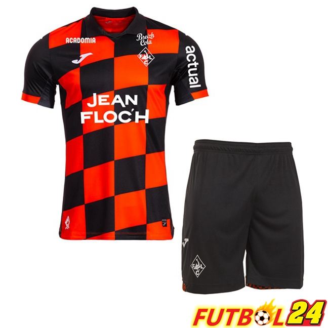 Camisetas De Futbol FC Lorient Ninos Primera Rojo Negro 2025/2026